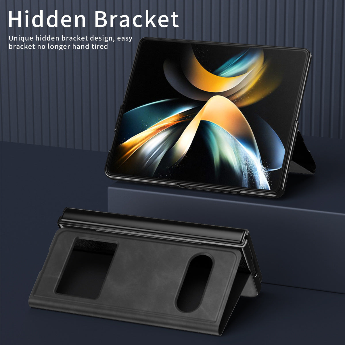 Premium Faux Leather Smart View Case for Samsung Galaxy Z Fold