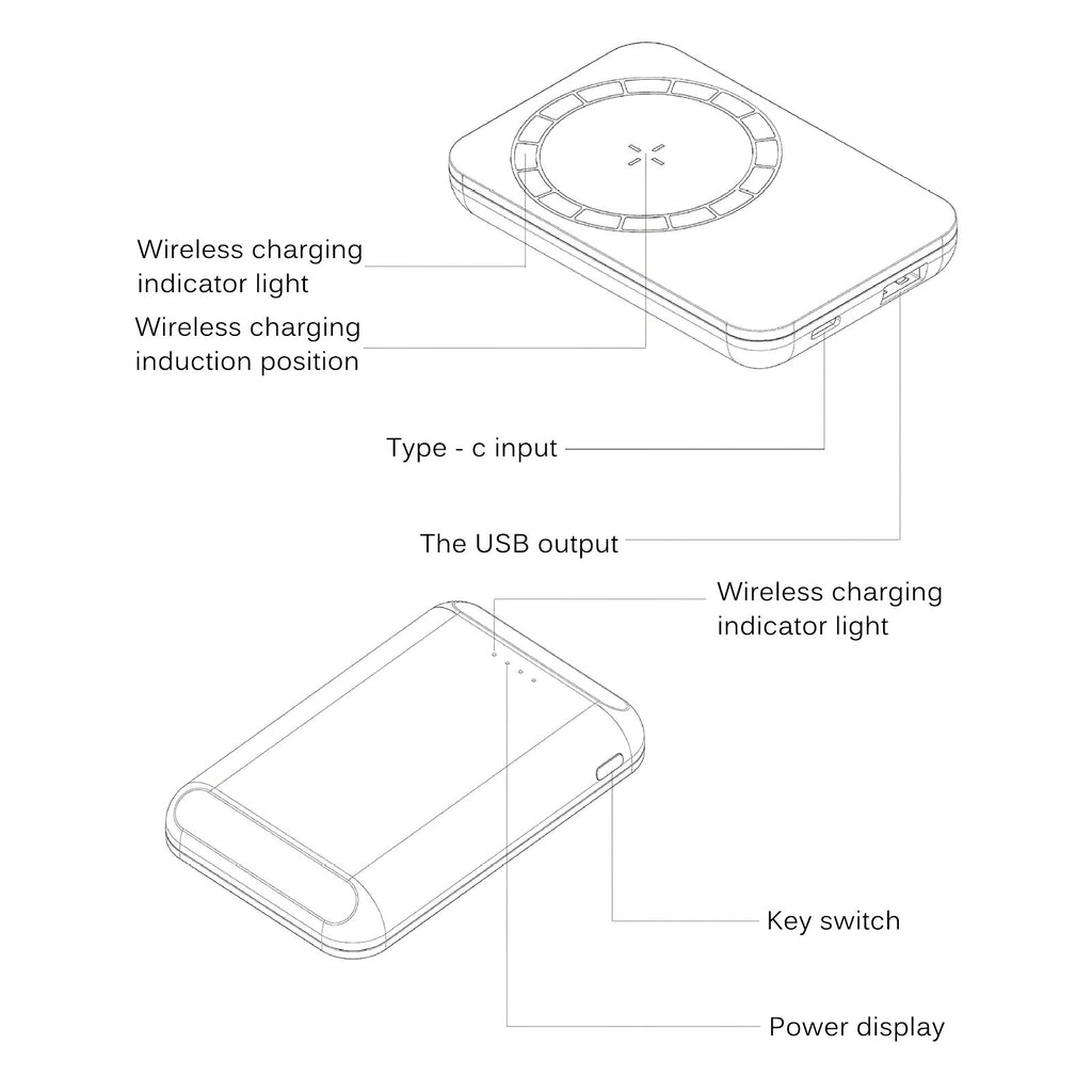 5000mAh Magnetic Wireless Power Bank – Portable Snap-On Charger