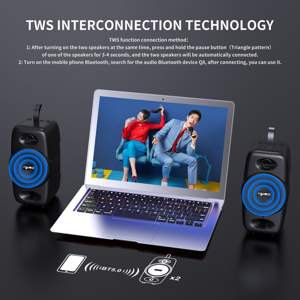 Portable Bluetooth 5.0 Wireless Speaker