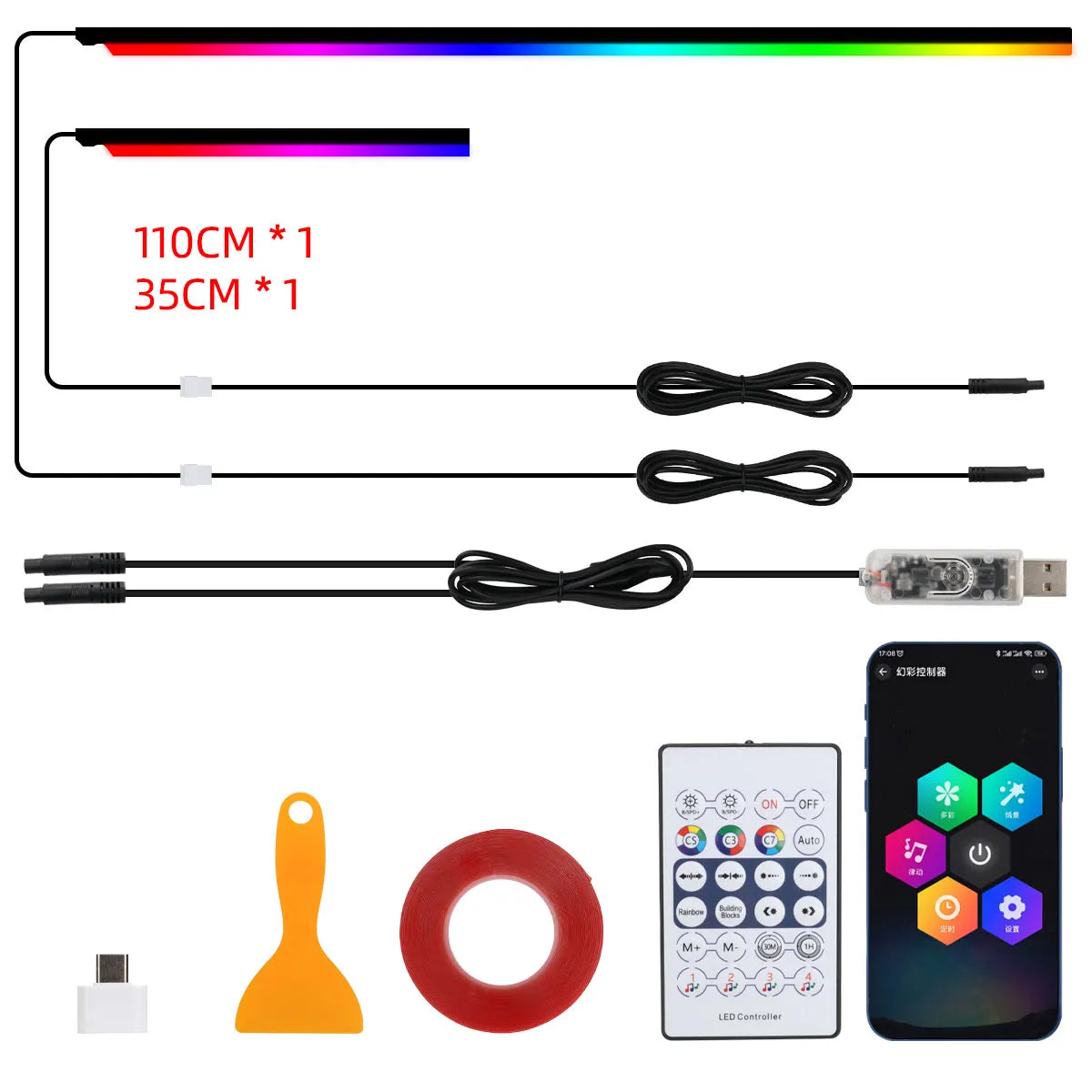 RGB Symphony Acrylic Car Interior Ambient Lights