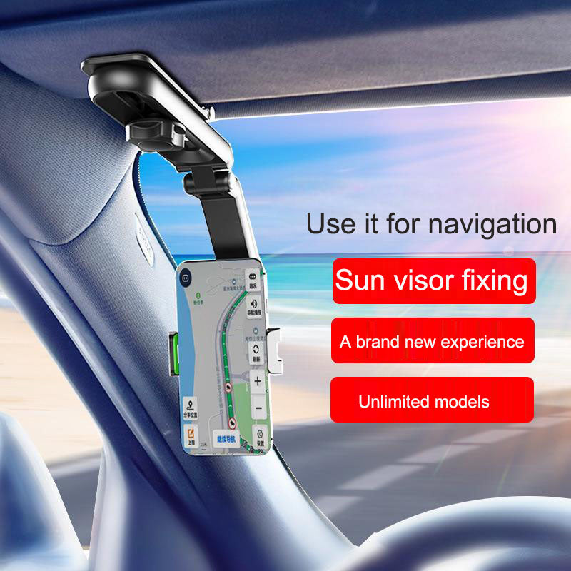 Universal 360° Sun Visor Car Phone Holder – Adjustable Navigation Mount