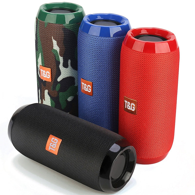 T&G Portable Bluetooth 5.0 Wireless Speaker | 10W Stereo Sound | IPX5 Waterproof | FM Radio & TF Card