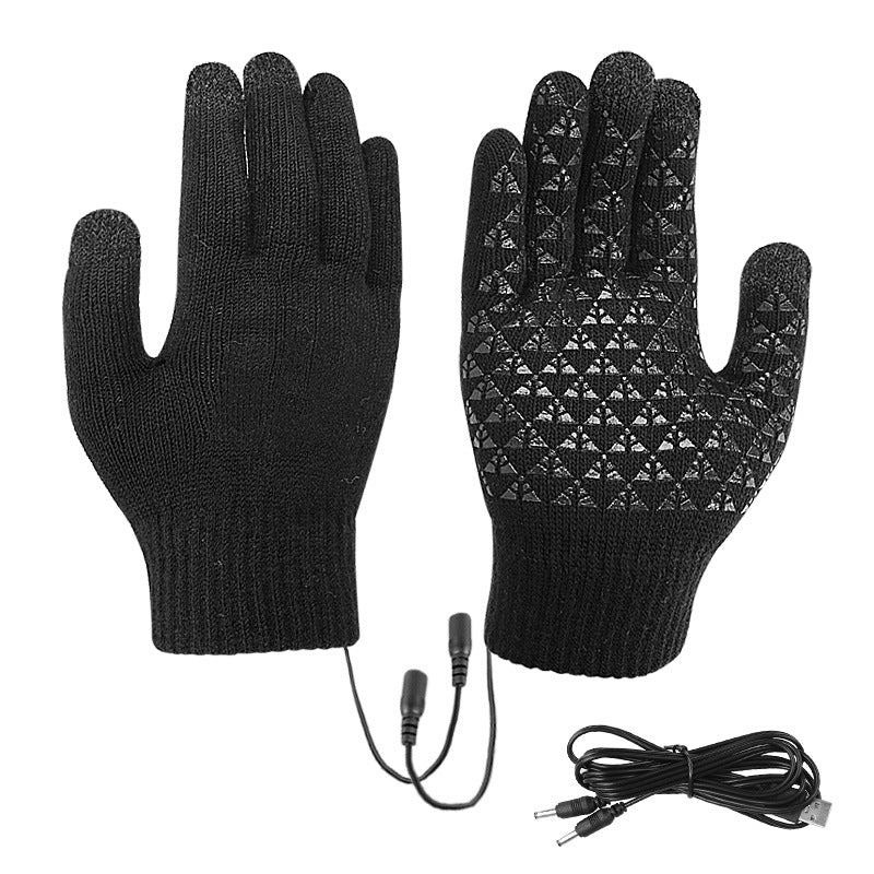 USB Heated Winter Gloves with Touchscreen & Anti-Slip Grip