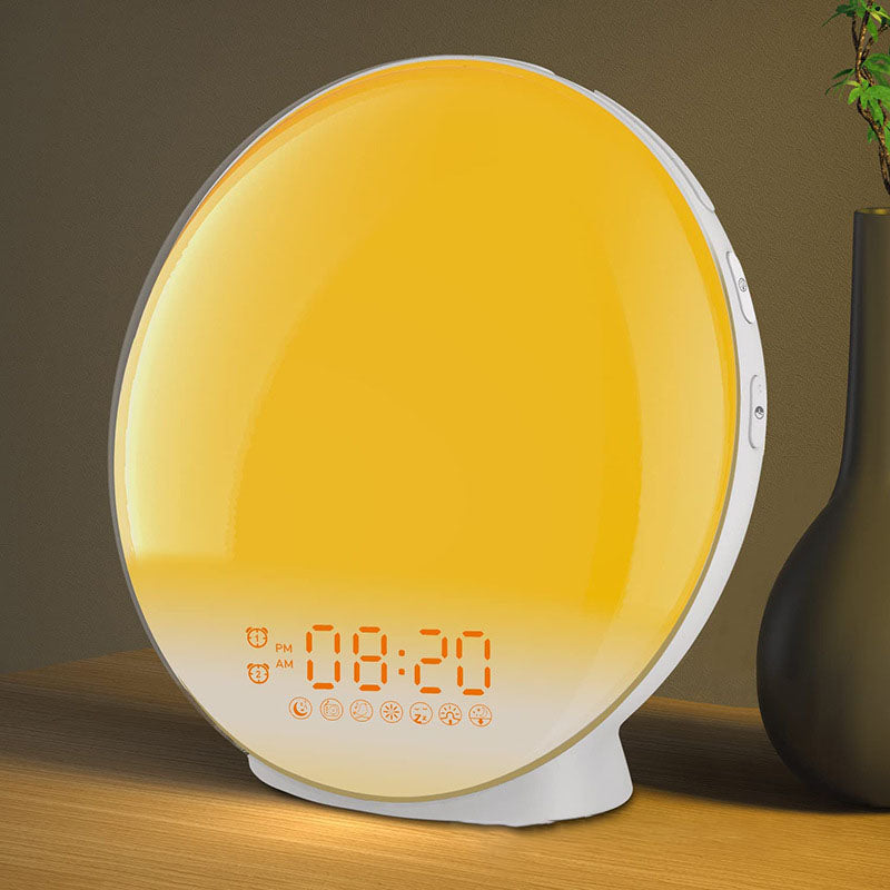 Smart Sunrise Wake-Up Alarm Clock with RGB Night Light & FM Radio