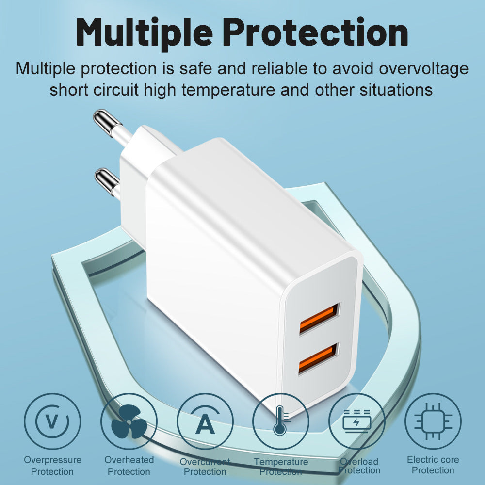 Dual USB 2.4A Fast Charging Wall Charger