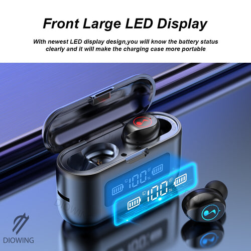 B281 Bluetooth 5.0 Wireless Earbuds with LED Display & Touch Control