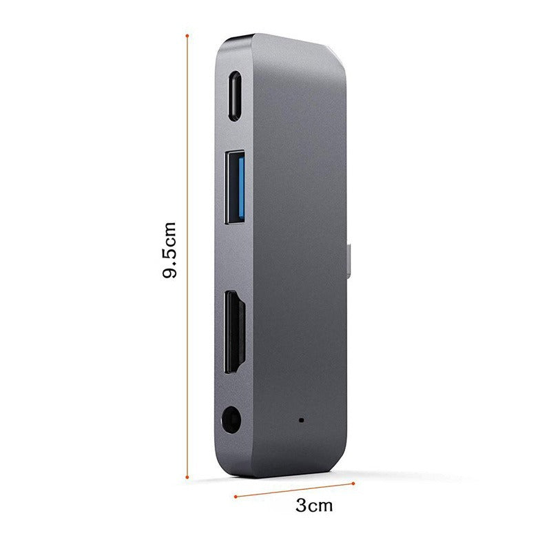 4-in-1 USB-C Hub with 4K HDMI, USB-A, PD Charging & Audio