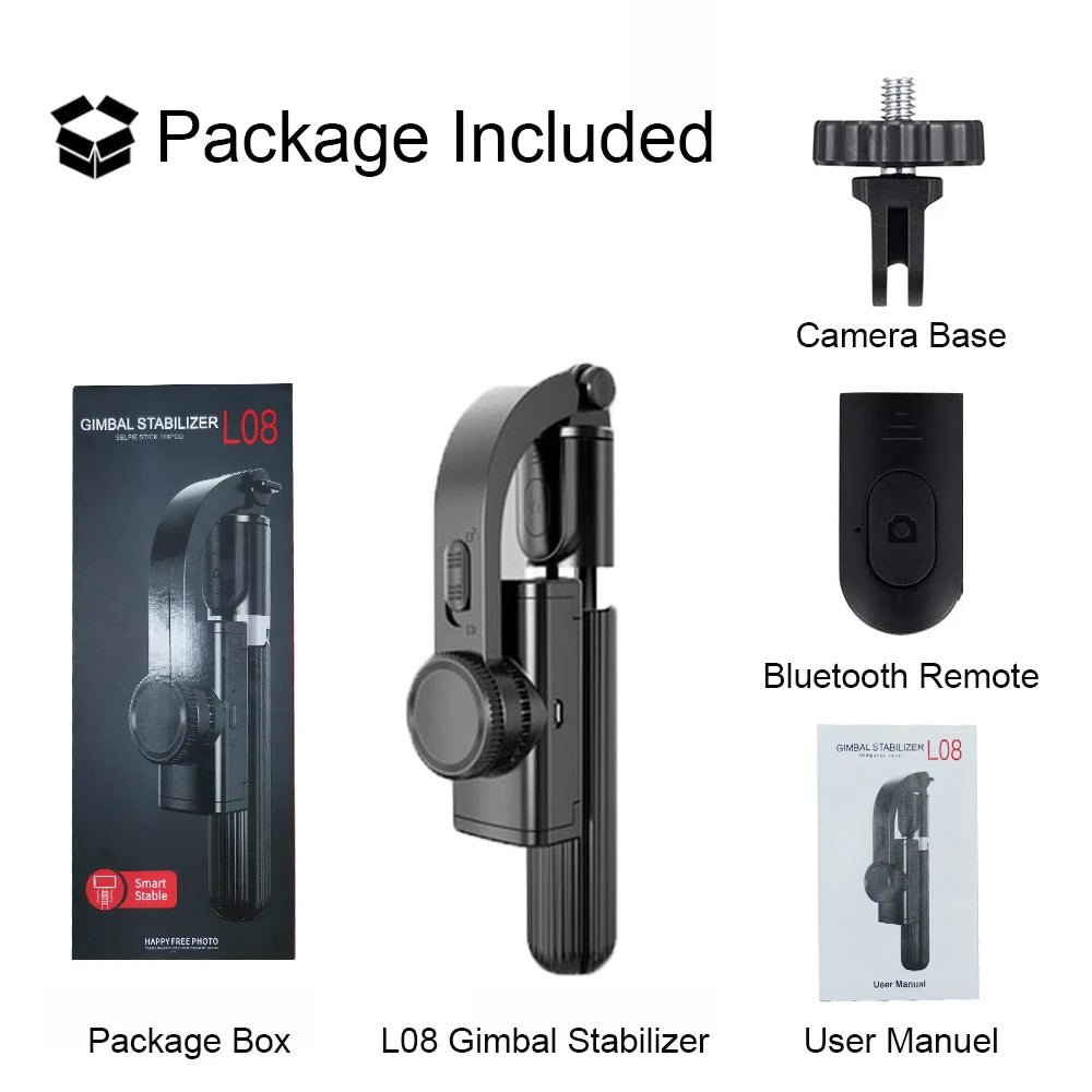 3-in-1 Smartphone Gimbal Stabilizer, Selfie Stick & Tripod