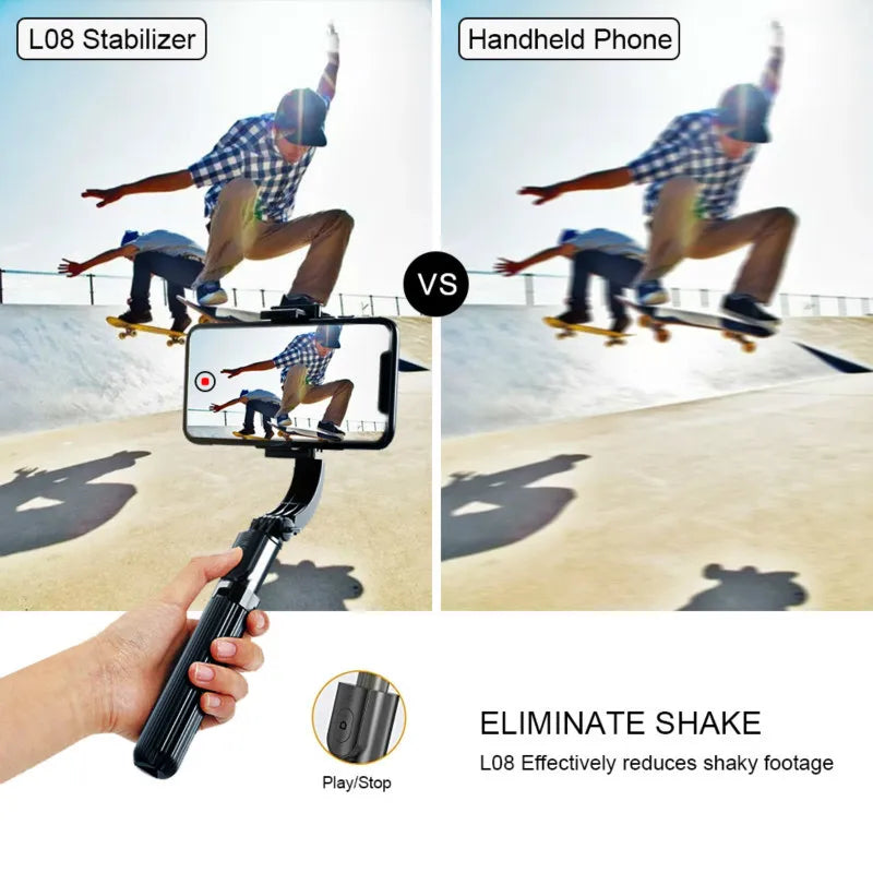 3-in-1 Smartphone Gimbal Stabilizer, Selfie Stick & Tripod
