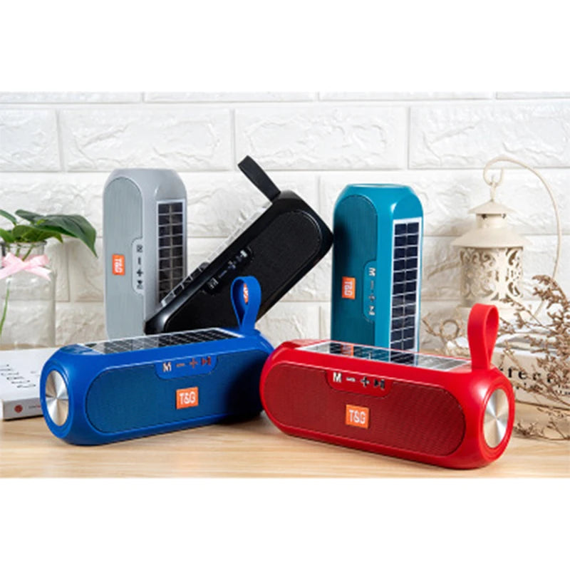 Solar Bluetooth 5.0 Portable Stereo Speaker with TWS & FM Radio
