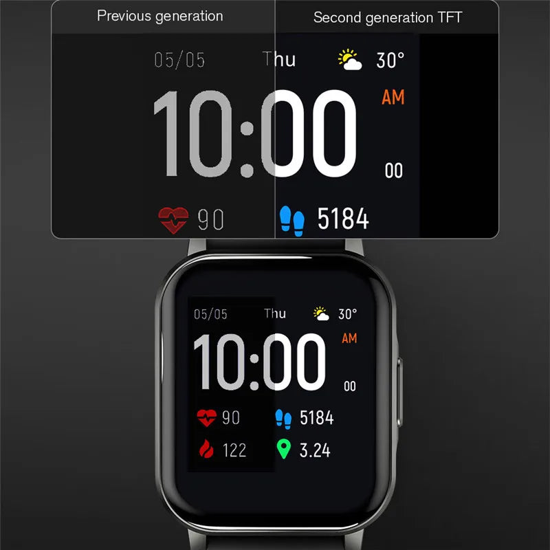 Haylou LS02 Smart Watch – 1.4" Full Touch Fitness Tracker with Heart Rate Monitor &amp; 20-Day Battery Life