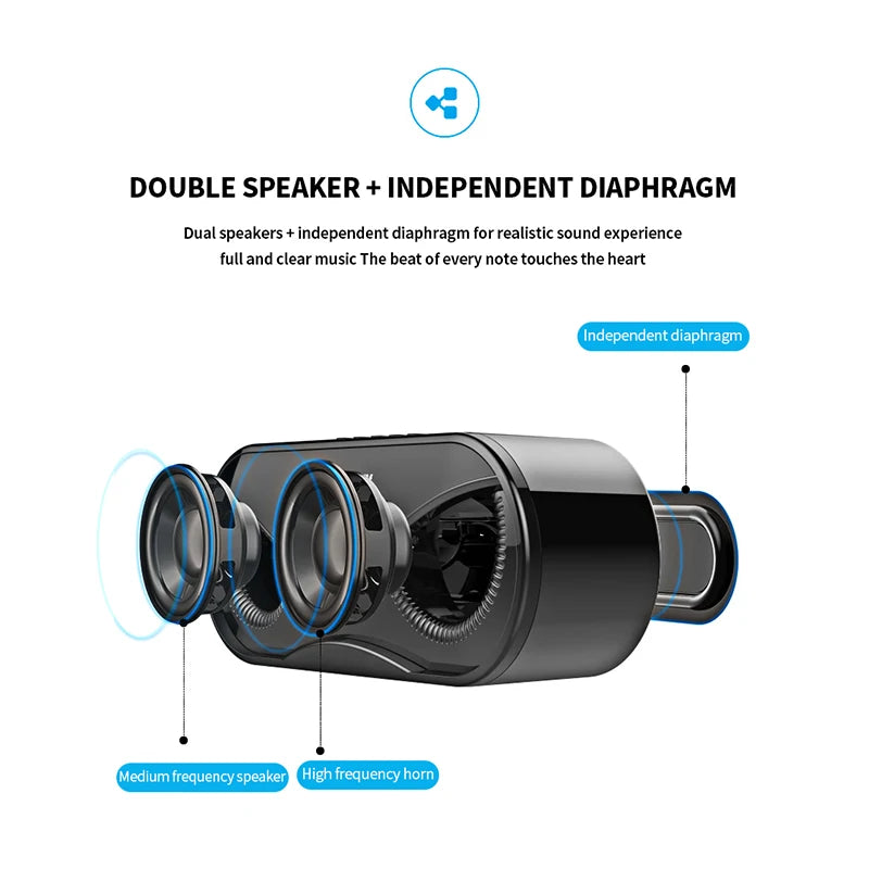 M6 RGB Bluetooth Speaker with FM Radio & Alarm Clock