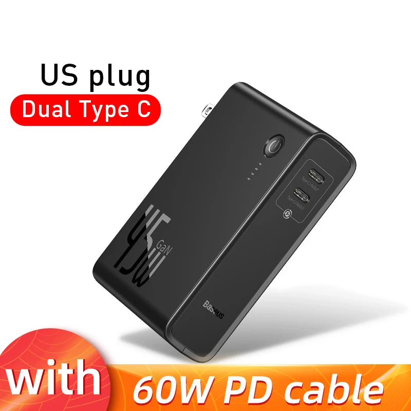 Baseus 2-in-1 45W GaN Charger & 10,000mAh Power Bank