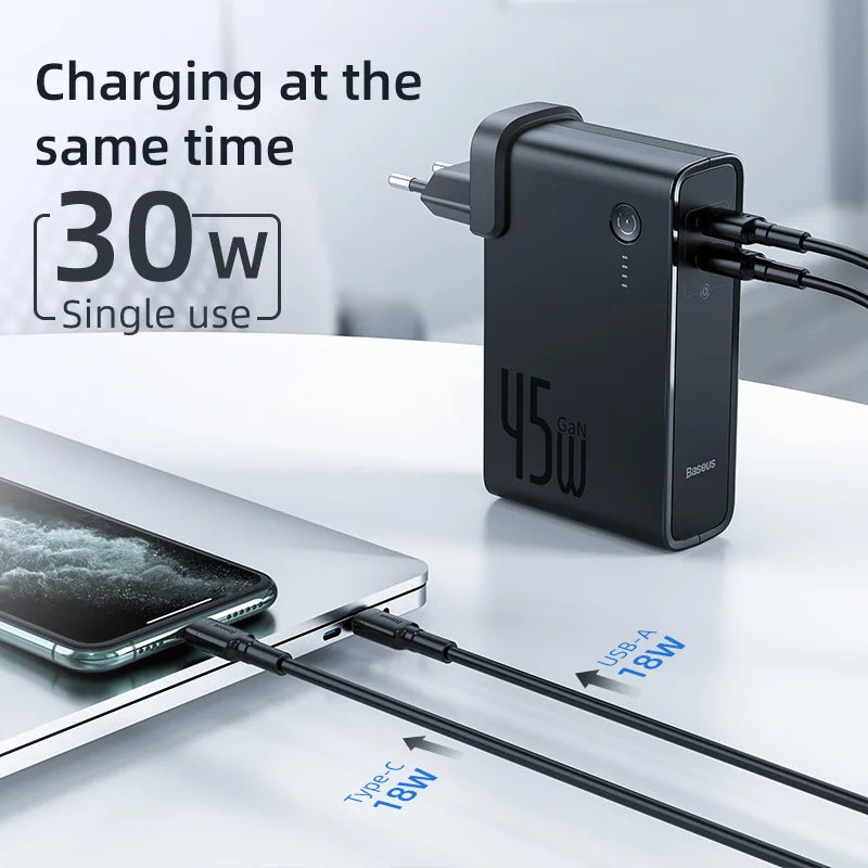 Baseus 2-in-1 45W GaN Charger & 10,000mAh Power Bank