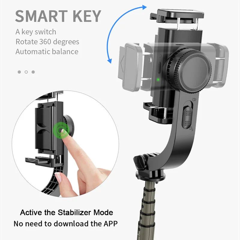 3-in-1 Smartphone Gimbal Stabilizer, Selfie Stick & Tripod