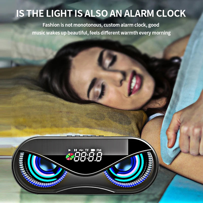 M6 RGB Bluetooth Speaker with FM Radio & Alarm Clock